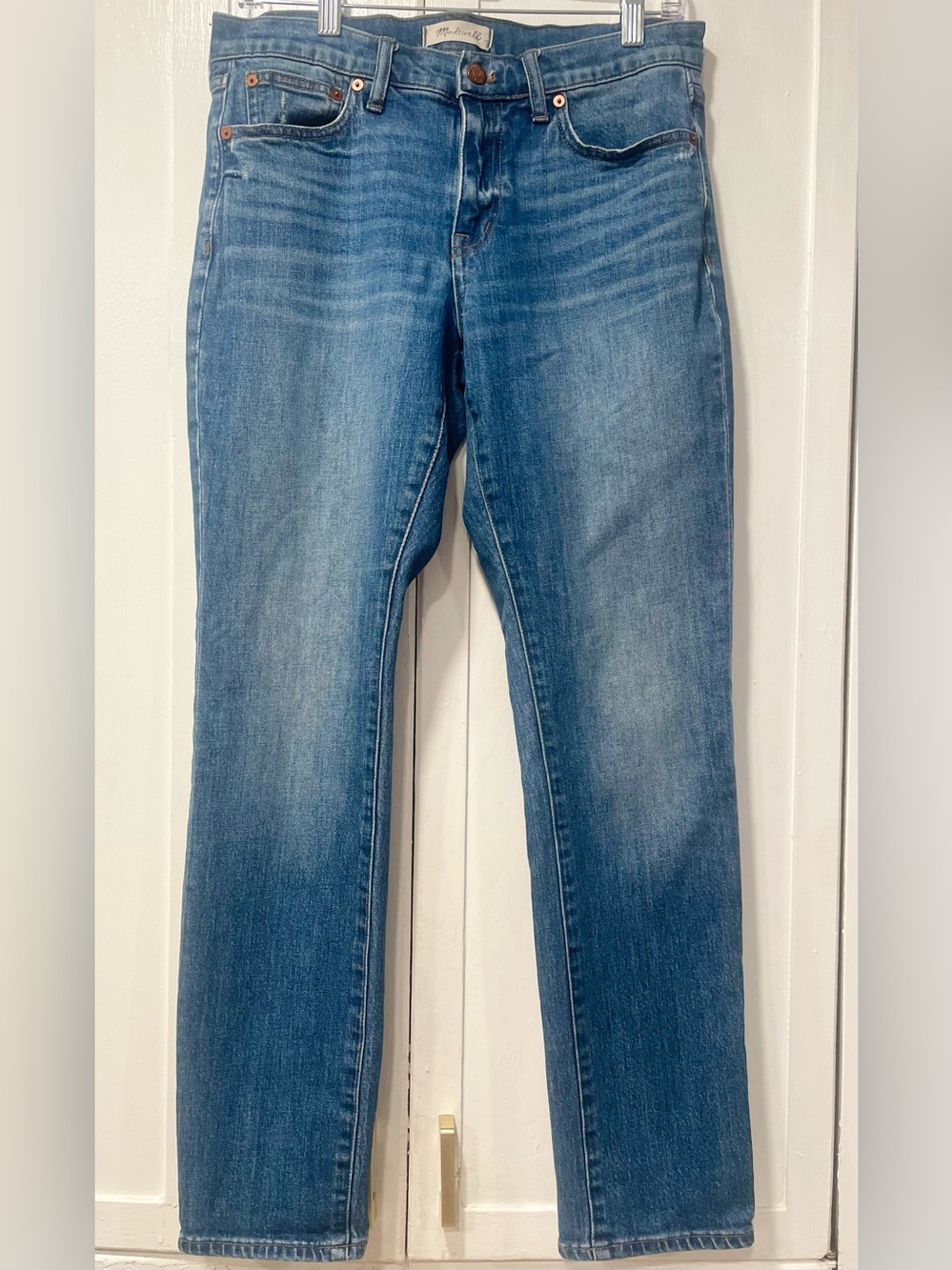 Madewell The Slim Boyjean Medium Blue Denim Slim Boyfriend Jeans Size 27